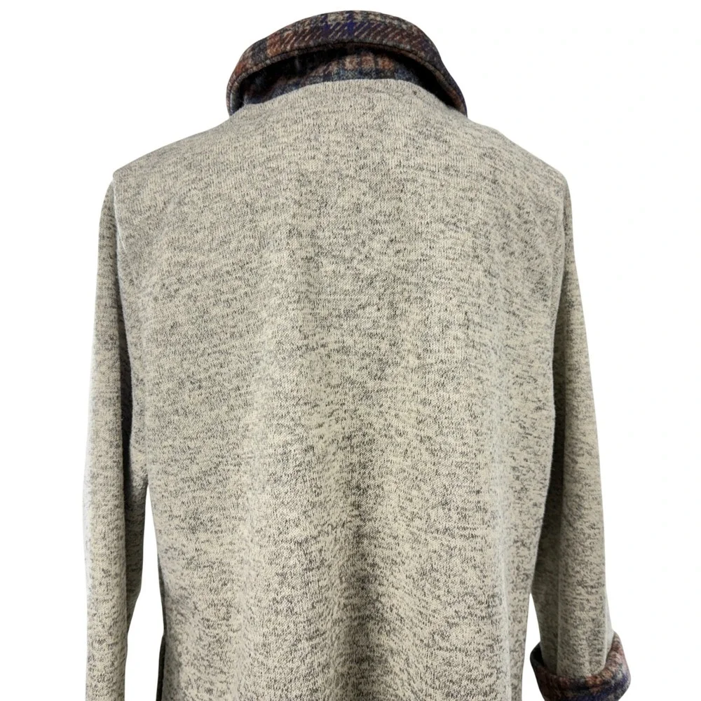 Damee‎ Inc Heathered Knit Swing Coat Size 2X Wired Collared Button Front Size - Picture 4 of 9